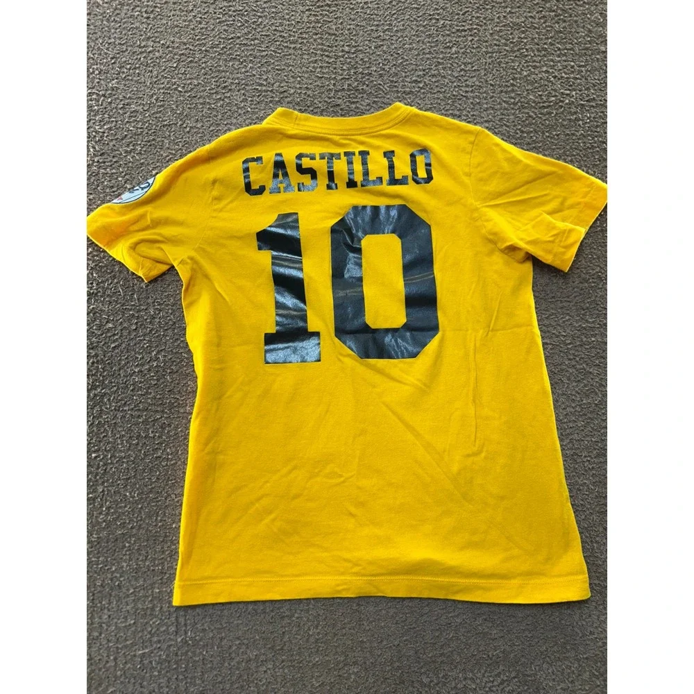Nike Pittsburgh Pirates Castillo 10 Youth Large Yellow MLB Baseball T-Shirt